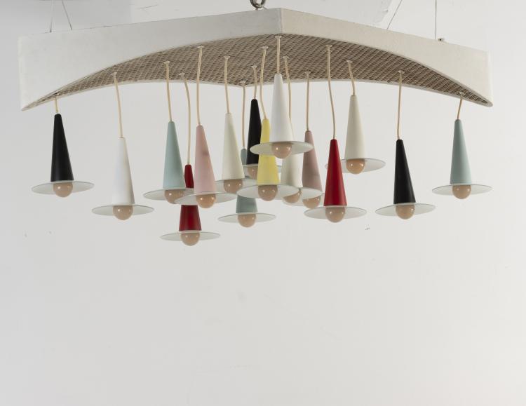 Bild 1 zu Objekt, Chandelier, c. 1952, Stilnovo, Mailand (zugeschrieben), 143A 37