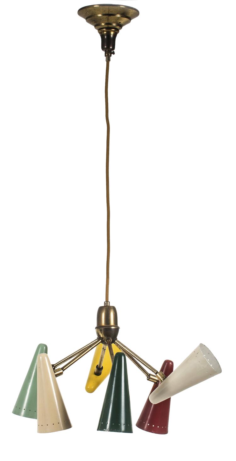 Hauptbild zu Objekt, Ceiling light, c. 1954, Stilux, Mailand (zugeschrieben), 143A 43