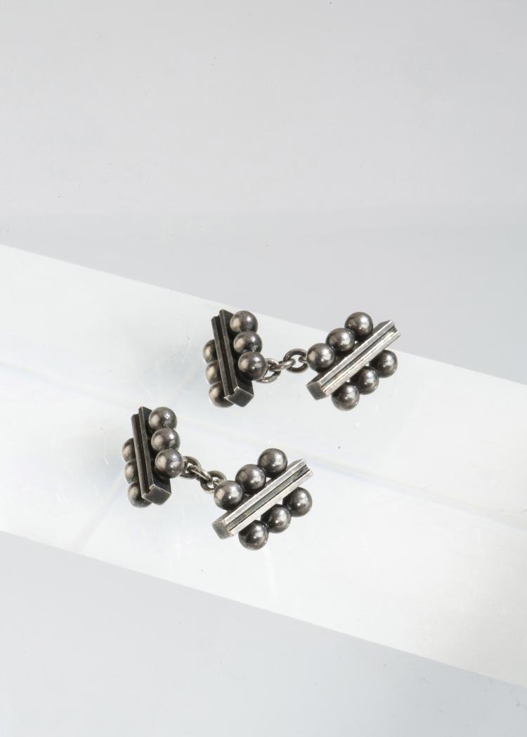 Hauptbild zu Objekt, Paar Manschettenkn&ouml;pfe, Jensen, Georg, Kopenhagen, 142B 261