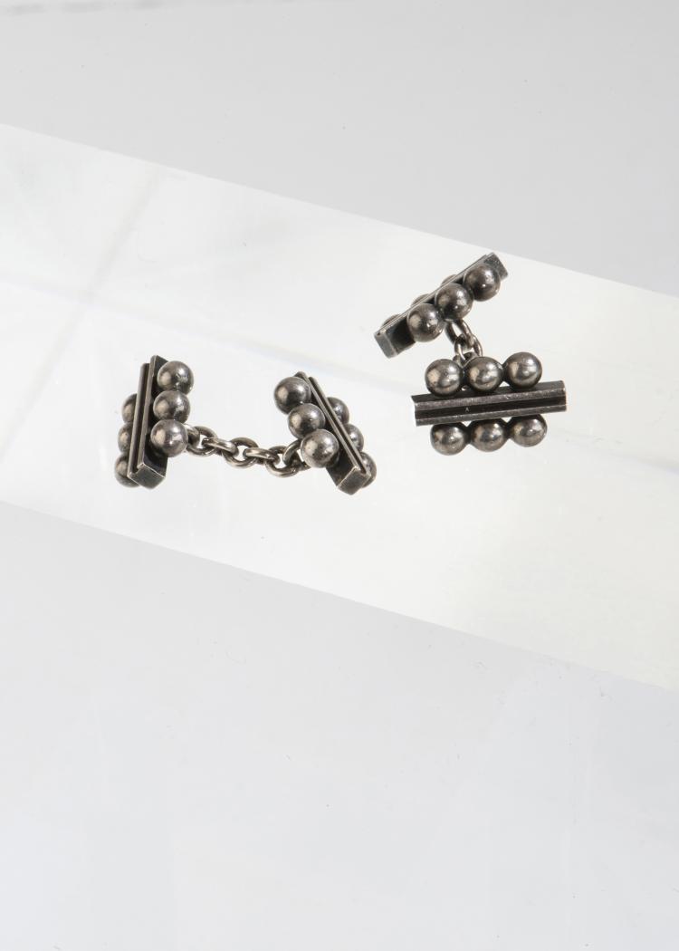 Bild 1 zu Objekt, Paar Manschettenkn&ouml;pfe, Jensen, Georg, Kopenhagen, 142B 261