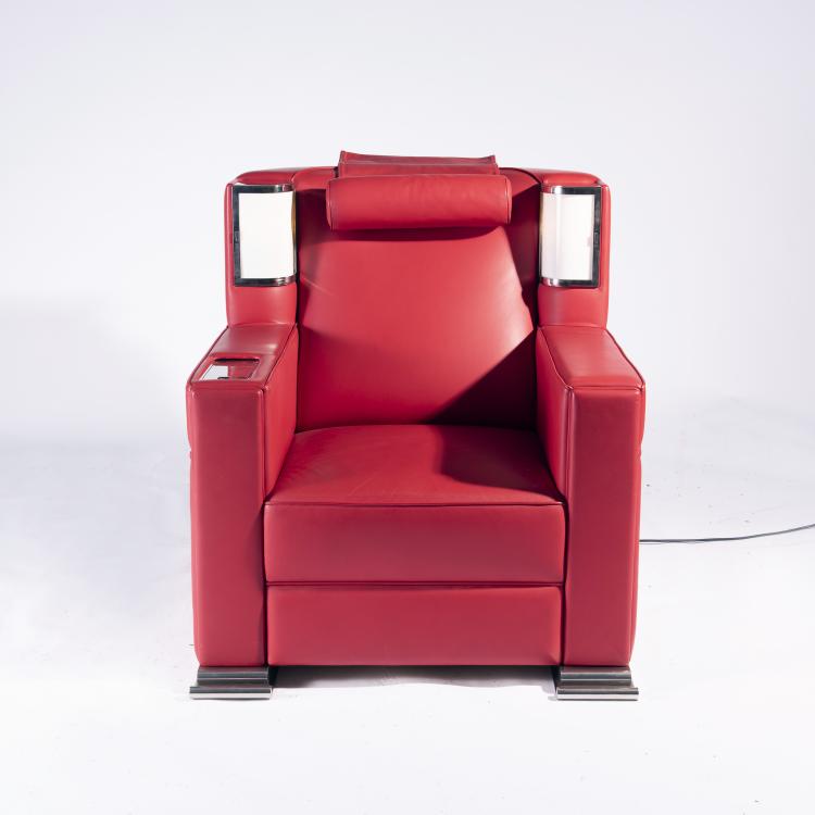 Hauptbild zu Objekt, 'Red comfortable chair', 1931, Vereinigte Werkst&auml;tten, M&uuml;nchen, 142A 041