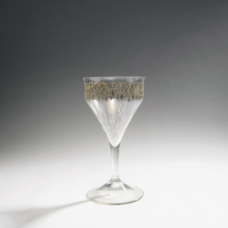 Hauptbild zu Objekt, Tall champagne glass, c. 1905, Poschinger, Benedikt von, Oberzwieselau, 144B 240