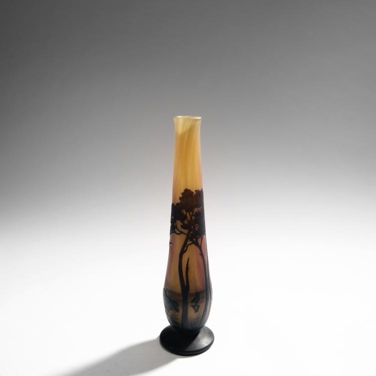 Hauptbild zu Objekt, 'Voiliers, Soleil couchant' vase, 1910-15, Daum Fr&egrave;res, Nancy, 144B 115