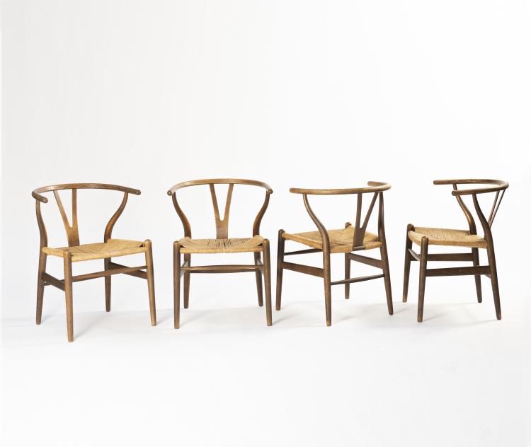 Hauptbild zu Objekt, Four 'Y' chairs 'CH-24', 1950, Hansen, Carl & Son, Odense, 142A 112