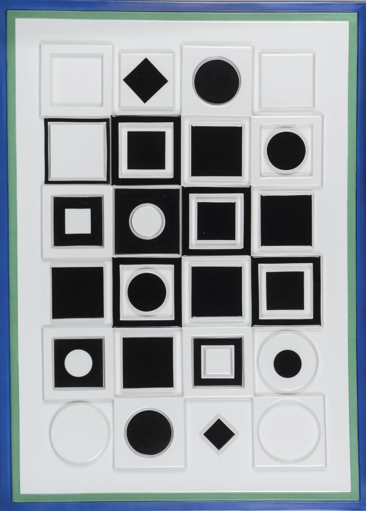 Hauptbild zu Objekt, 'NB 11 schwarz-gr&uuml;n/wei&szlig;', 1968, Rosenthal, 142C 444