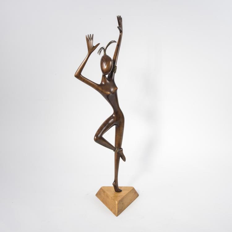 Bild 1 zu Objekt, Gro&szlig;e T&auml;nzerin, um 1930, Hagenauer, Wien, 141C 757