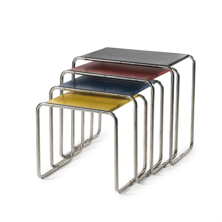 Hauptbild zu Objekt, Vier Satztische 'B 9', 1925/26, Standard M&ouml;bel, Berlin (zugeschrieben), 143B 292