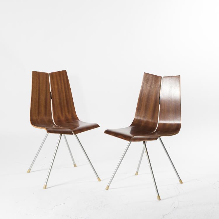 Hauptbild zu Objekt, Two 'GA' chairs, 1955, Domus KG, Schwaikheim; Horgen Glarus, Glarus, 142A 078