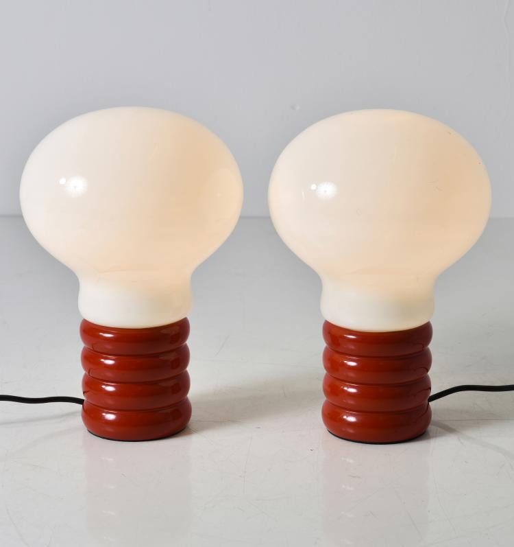 Hauptbild zu Objekt, Two table lights 'Bulb', 1966, Design M Ingo Maurer, M&uuml;nchen, 142A 137