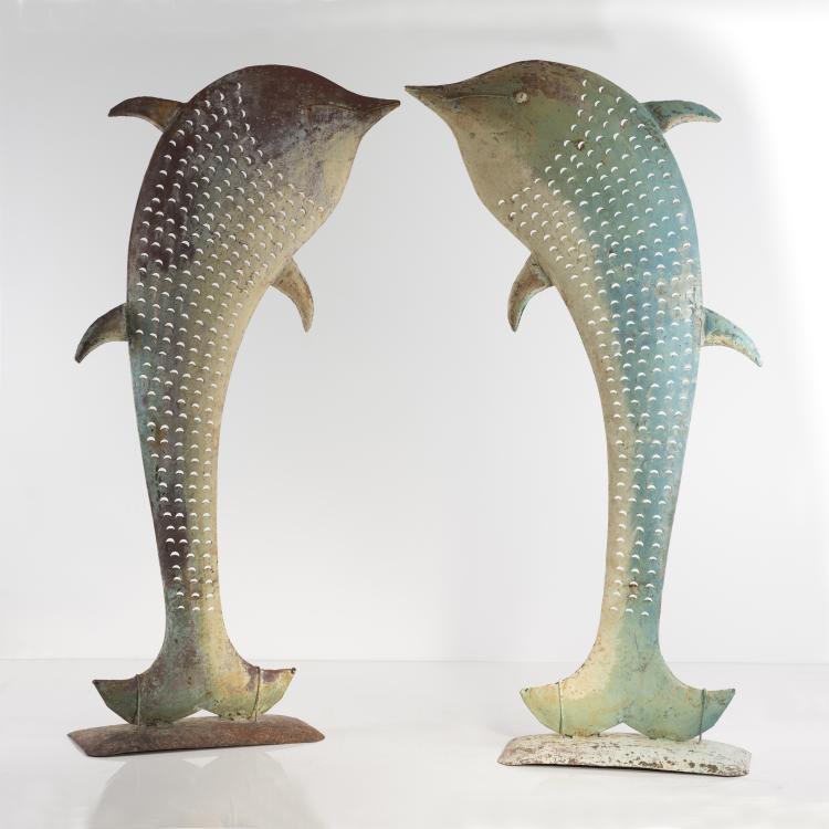 Hauptbild zu Objekt, Two 'Dolphin' garden sculptures, c. 1955, Italien, 143A 60