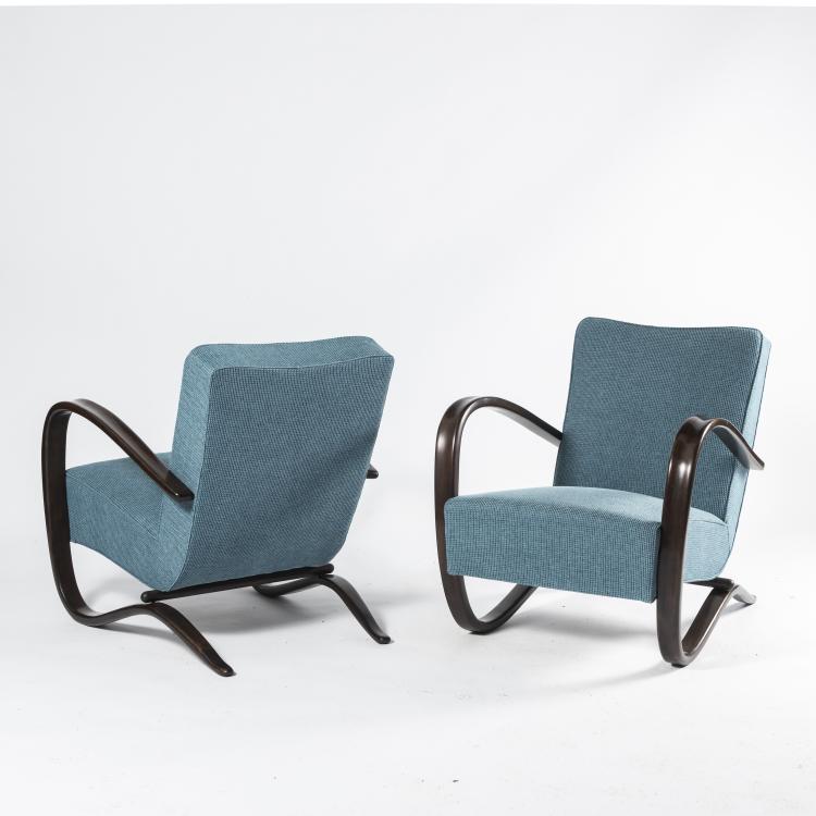 Bild 1 zu Objekt, Zwei Armlehnsessel 'H 269', 1930/40er Jahre, Thonet Mundus, Tschechoslowakei, 142A 040
