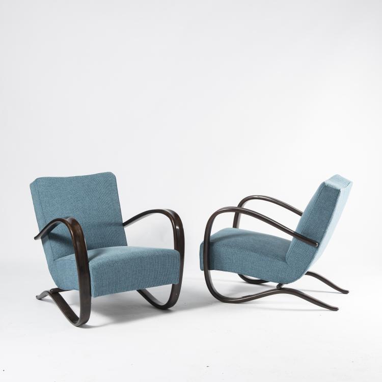 Bild 3 zu Objekt, Zwei Armlehnsessel 'H 269', 1930/40er Jahre, Thonet Mundus, Tschechoslowakei, 142A 040