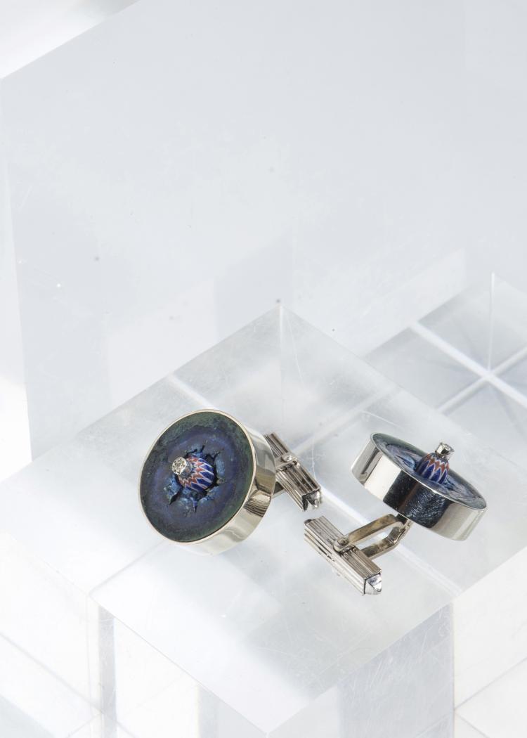 Hauptbild zu Objekt, Paar Manschettenkn&ouml;pfe, 142B 273