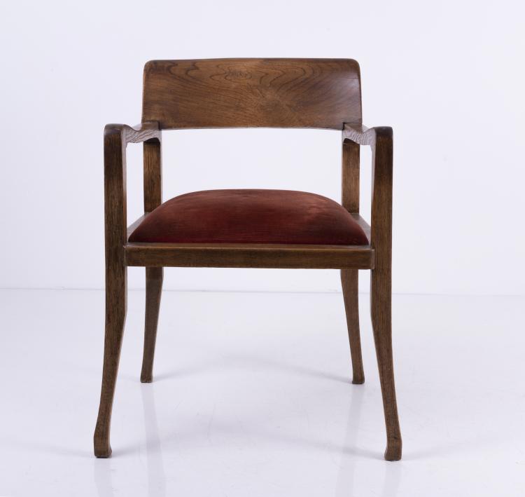 Hauptbild zu Objekt, Armlehnstuhl 'Haus W. Otto', 1898, Richard Riemerschmid, Vereinigte Werkst&auml;tten, M&uuml;nchen, 142A 006