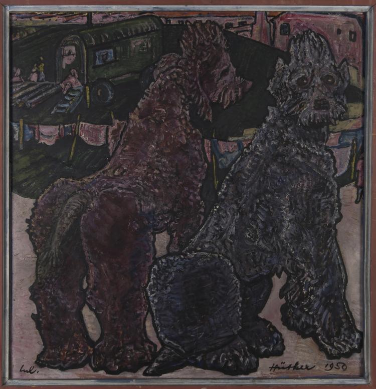 Hauptbild zu Objekt, Untitled (Two Poodles), 1950, Julius H&uuml;ther, 142C 392