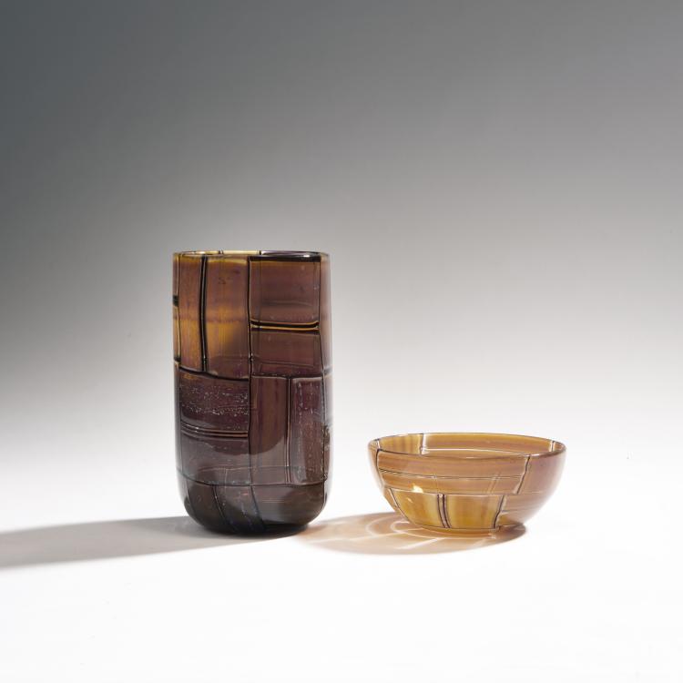 Bild 1 zu Objekt, 'Tessere ambra' vase, 1957, Ercole Barovier, Barovier & Toso, Murano, 143C 560