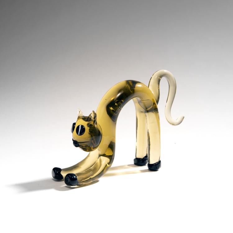 Hauptbild zu Objekt, Katze, 1928, Barovier Seguso & Ferro, Murano; Barovier & C., Murano, 143C 532