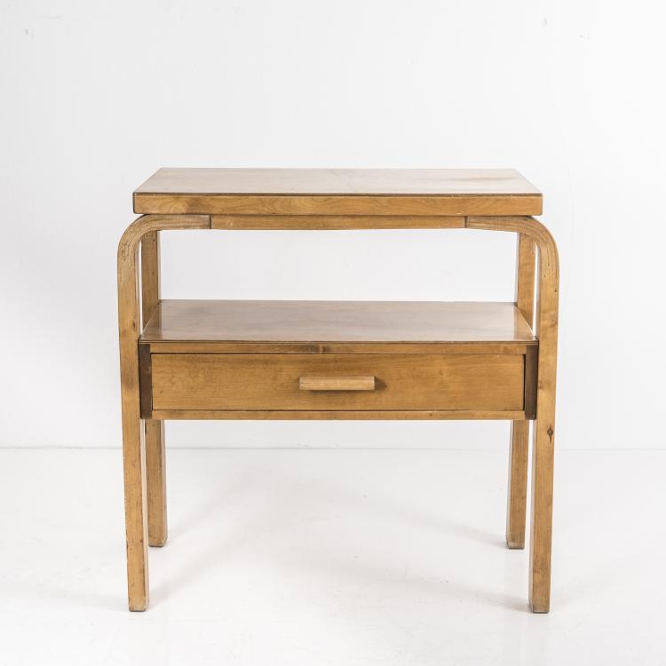 Hauptbild zu Objekt, Beistelltisch 'Radio table', um 1935, Alvar Aalto, Artek, Helsinki, 142A 049
