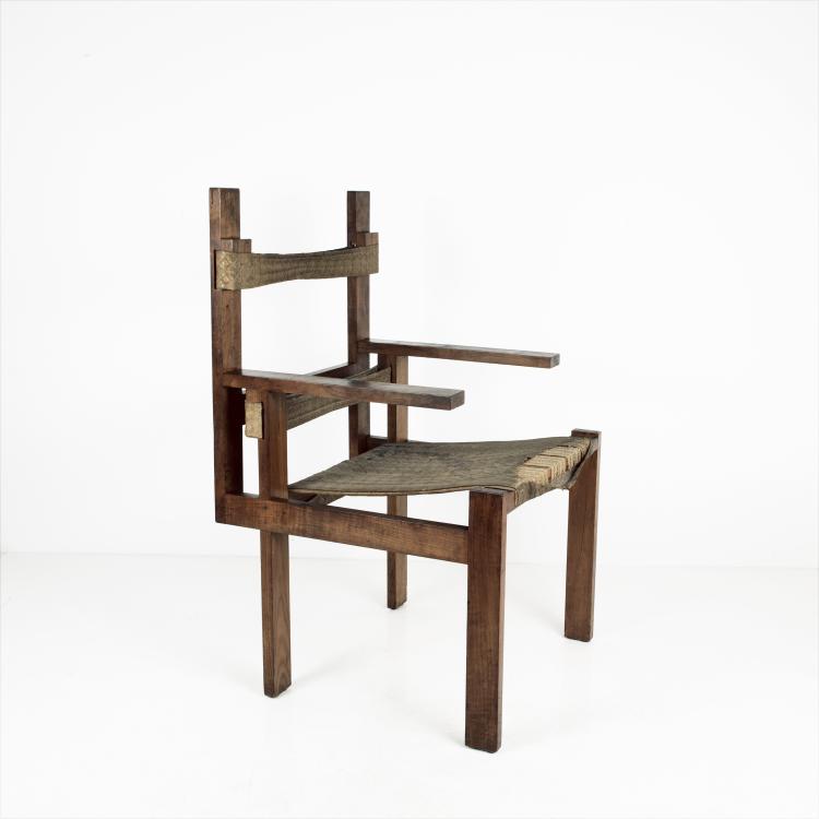 Hauptbild zu Objekt, 'ti 1a' wooden-slat chair, 1924, Marcel Breuer, Bauhaus, Weimar, 142A 022