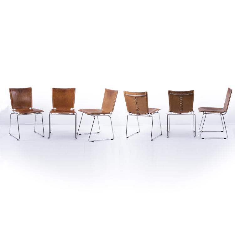 Hauptbild zu Objekt, Six chairs, 1970s, Italien, 143A 220