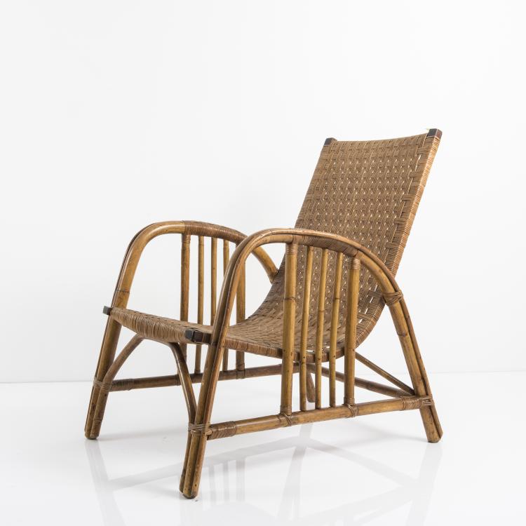 Hauptbild zu Objekt, Two easy chairs, two ottomans, 1920/30s, Italien, 143A 1