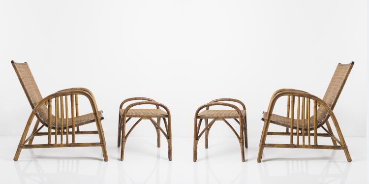 Bild 4 zu Objekt, Two easy chairs, two ottomans, 1920/30s, Italien, 143A 1