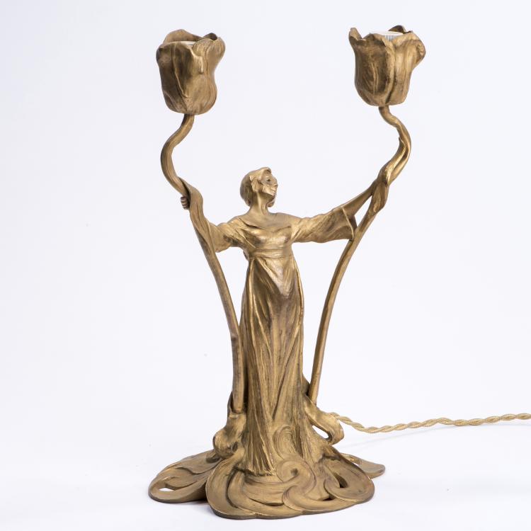 Bild 1 zu Objekt, Figurative table light, c. 1900, Hj&ouml;rdis Nordin-Tengboms, 144B 333