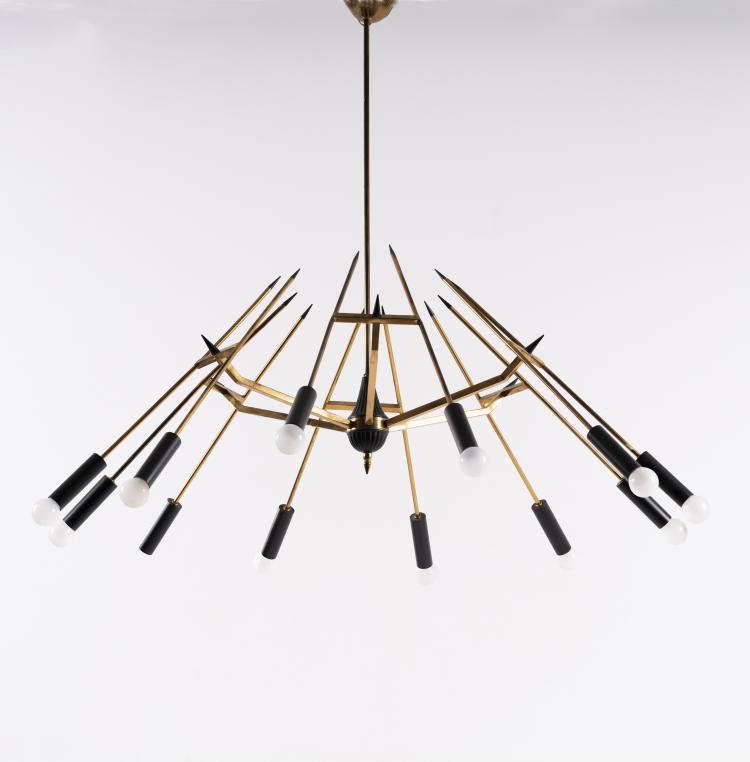 Hauptbild zu Objekt, Deckenleuchte 'Sputnik', um 1960, Lumi, Rom, 143A 162