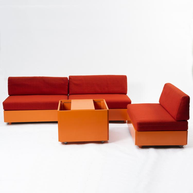 Bild 2 zu Objekt, Drei Sessel, Sofatisch / Bar 'Studioline', 1961, France & Son, Kopenhagen, 143B 459