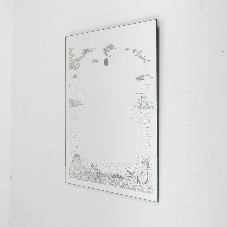 Bild 1 zu Objekt, Beleuchteter Spiegel 'Fondo Marino', 2000er Jahre, Antonangeli Illuminazione, Paderno Dugnano/Mailand; Fornasetti, Mailand, 143A 115