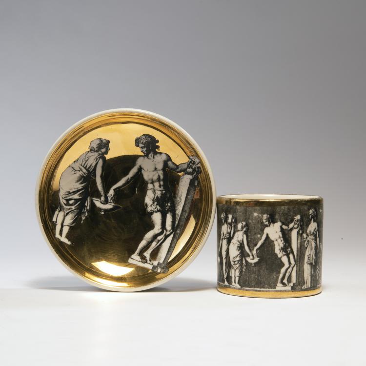 Bild 1 zu Objekt, Zigarettenbeh&auml;lter und Aschenbecher 'Offerta', 1950er Jahre , Fornasetti, Mailand, 143A 84