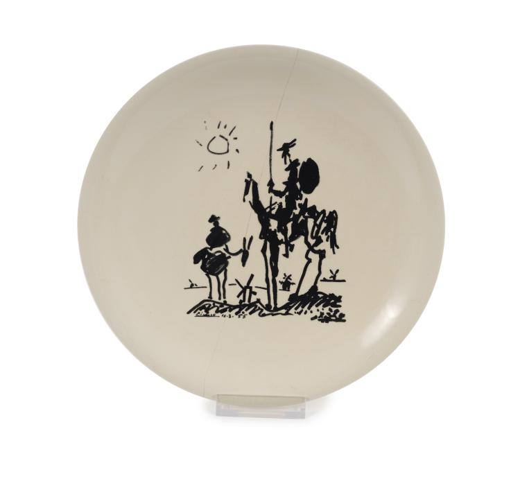 Hauptbild zu Objekt, Keramikteller mit dem Motiv Don Quichotte' Pablo Picasso, ca. 1960, 145C 496