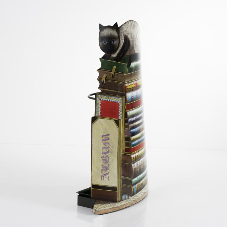 Bild 1 zu Objekt, Schirmst&auml;nder 'Gatto sui libri', 1950er Jahre, Piero Fornasetti, Fornasetti, Mailand, 143A 86