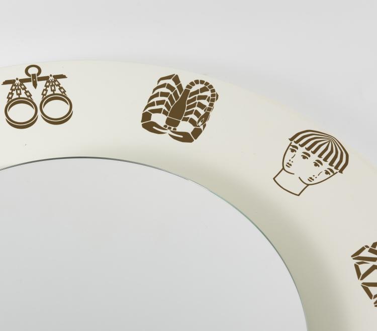 Bild 2 zu Objekt, Beleuchteter Wandspiegel 'Zodiaco', 1990er Jahre , Piero Fornasetti, Antonangeli Illuminazione, Paderno Dugnano/Mailand, 143A 110