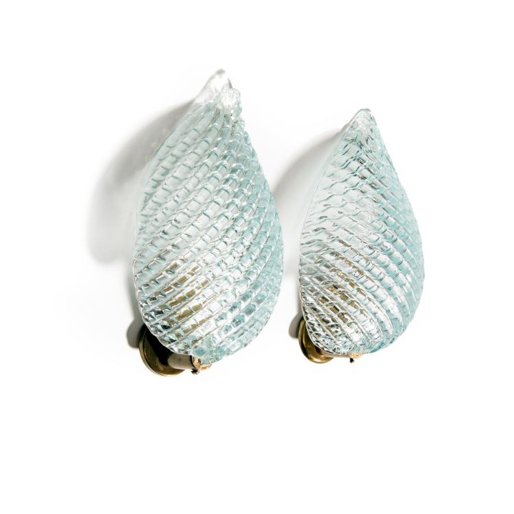 Hauptbild zu Objekt, Two 'Costolato' wall lights, 1940s, Barovier & Toso, Murano, 143A 8