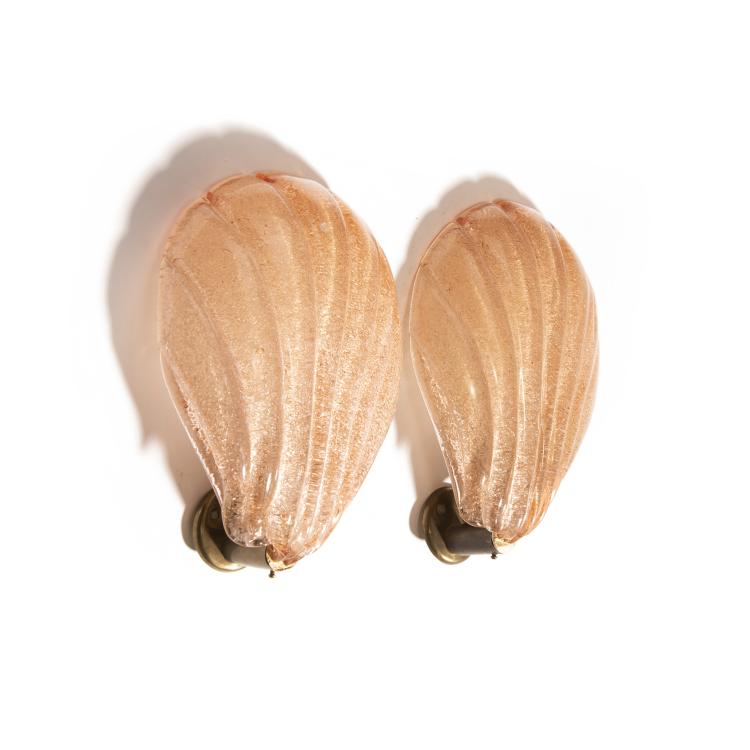 Hauptbild zu Objekt, Two 'Shell' wall lights, 1940s, Barovier & Toso, Murano, 143A 9