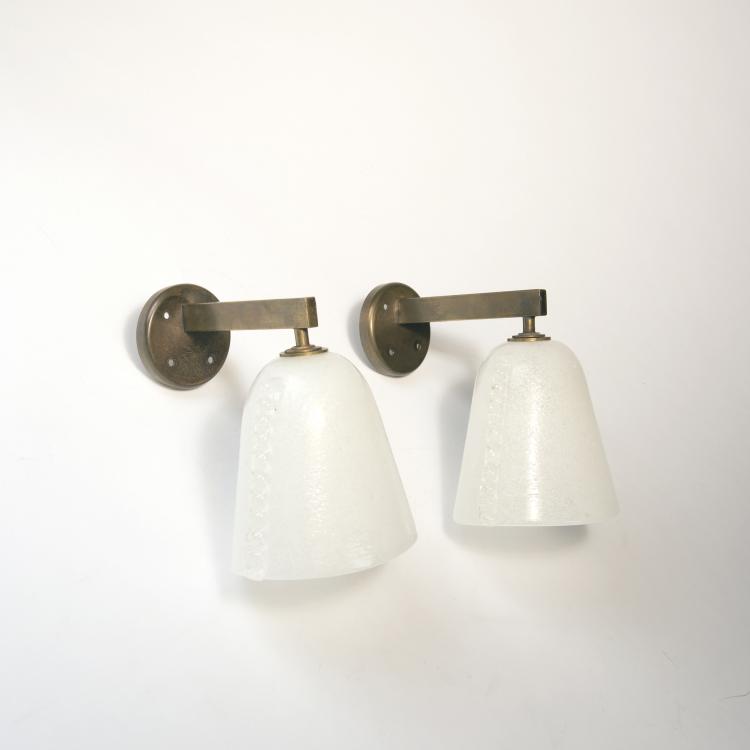 Hauptbild zu Objekt, Zwei Wandappliquen 'Pulegoso', 1930er Jahre, Venini & C., Murano, 143A 4