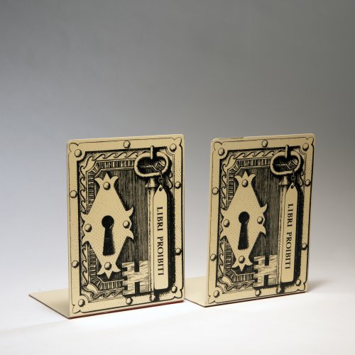 Zwei Buchstützen 'Libri Proibiti', 1950/60er Jahre 