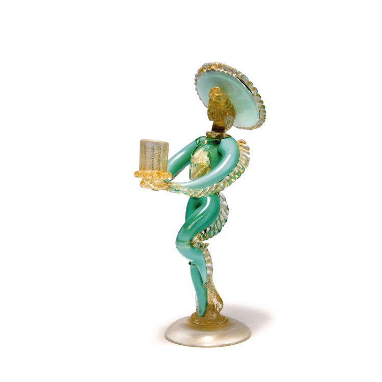 Hauptbild zu Objekt, Candlestick, c. 1938, Seguso Vetri d'Arte, Murano (zugeschrieben), 146D 820