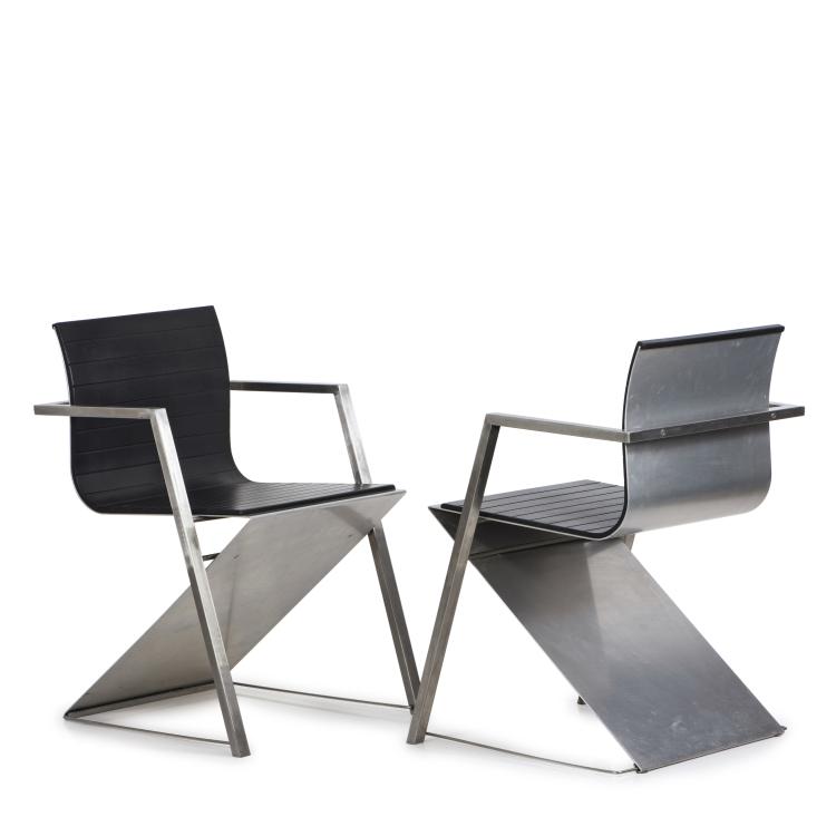 Hauptbild zu Objekt, Two armchairs, 1987 , Reinhard M&uuml;ller, Pentagon, K&ouml;ln, 146C 668