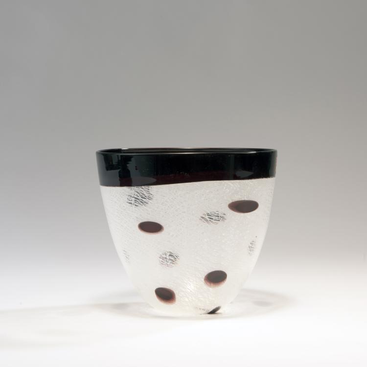 Bild 1 zu Objekt, Vase 'Merletto pois', 1954, Seguso, Archimede, Murano, 143C 606