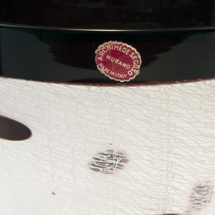 Bild 2 zu Objekt, Vase 'Merletto pois', 1954, Seguso, Archimede, Murano, 143C 606