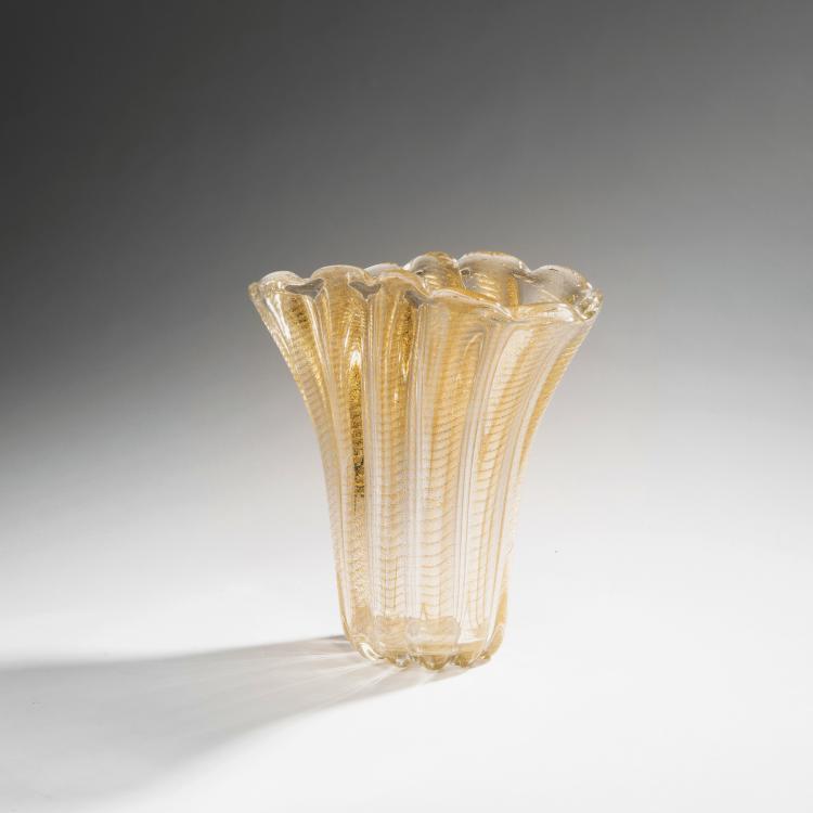 Bild 1 zu Objekt, Vase 'Cordonato oro', 1950, Barovier & Toso, Murano, 143C 547