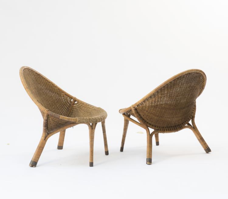 Bild 2 zu Objekt, Zwei Korbsessel, um 1958, Nanna Ditzel, D&auml;nemark, 143B 358