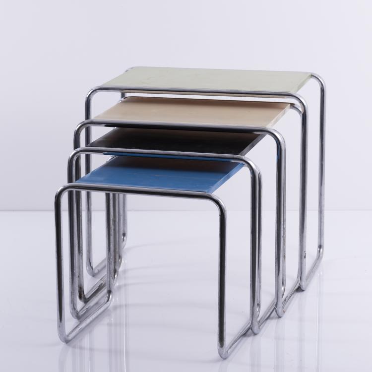 Bild 1 zu Objekt, Four 'B9' nesting tables, 1925/26, Thonet, Frankenberg, 143B 276