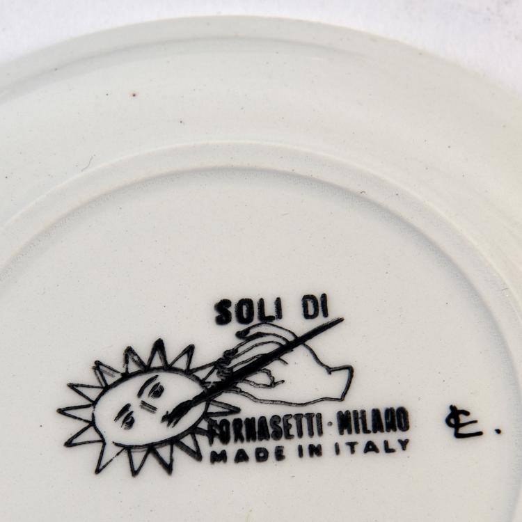 Bild 1 zu Objekt, Sechs kleine Zierteller 'Dodici mesi e dodici soli', 1950er Jahre, Fornasetti, Mailand, 143A 89