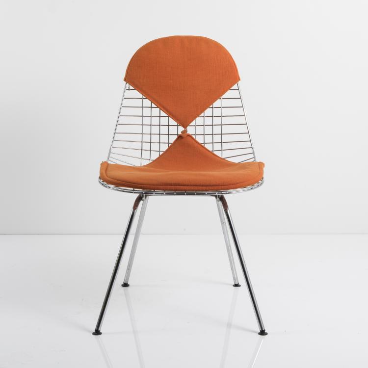 Hauptbild zu Objekt, Stuhl 'Wire Mesh' auf 'H-base' mit 'Bikini-pad', 1951-53, Vitra Design, Weil am Rhein, 143B 320