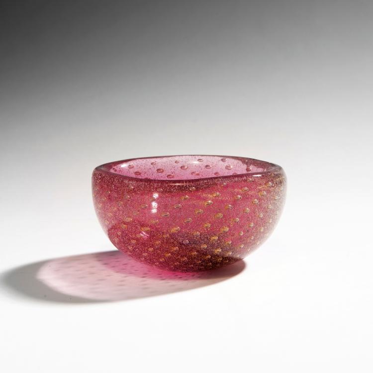 Hauptbild zu Objekt, Schale 'Sommerso a bollicine', um 1935, Venini & C., Murano, 143C 494