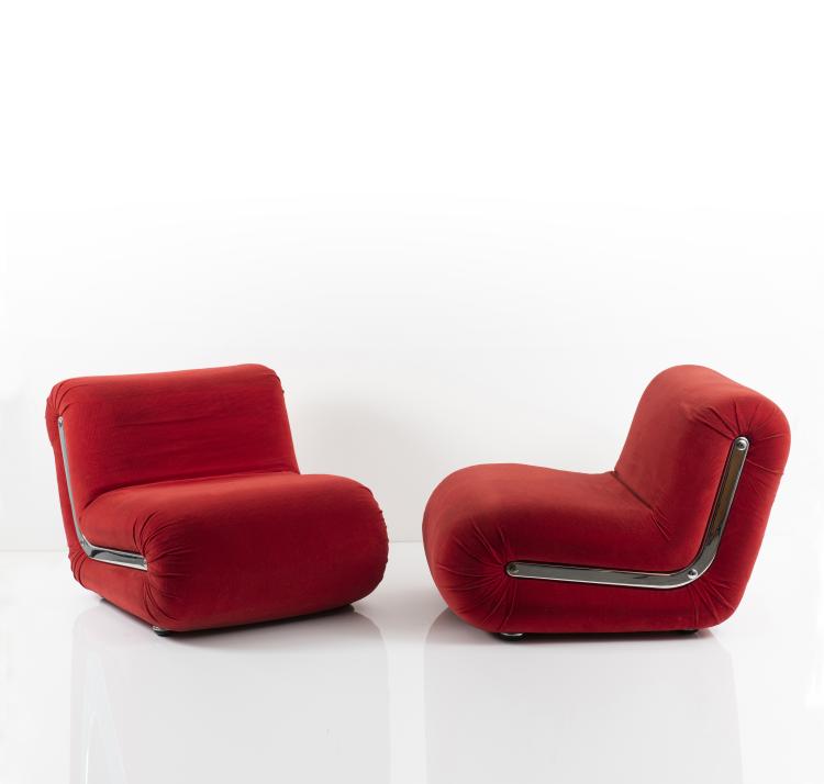 Hauptbild zu Objekt, Zwei Sessel 'Boomerang', 1968, Flex Form, Meda, 143A 200
