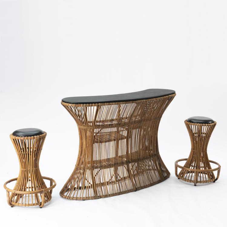 Bild 2 zu Objekt, Bar mit zwei Barhockern, um 1953, Bonacina, Vittorio, Como, 143A 39